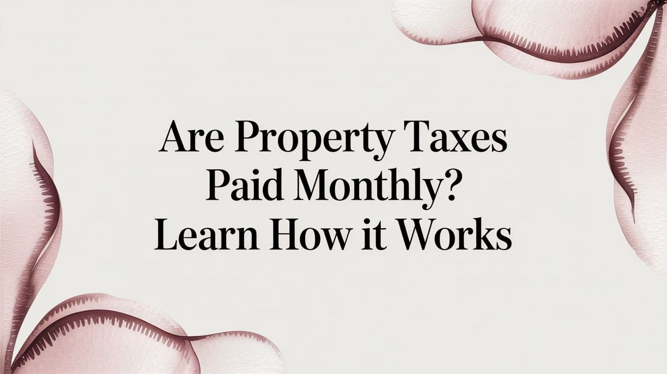 Are Property Taxes Paid Monthly? Learn How It Works