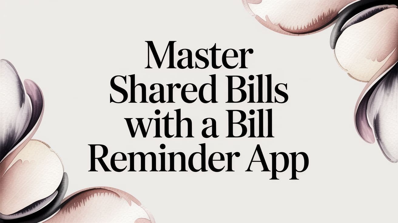 Master Shared Bills with a Bill Reminder App