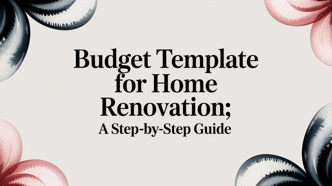 Budget Template for Home Renovation: A Step-by-Step Guide