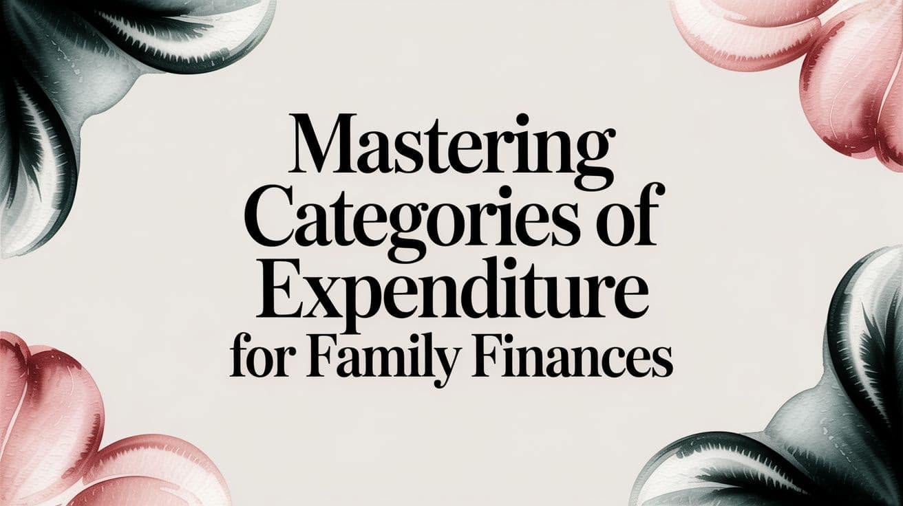 Mastering Categories of Expenditure for Family Finances