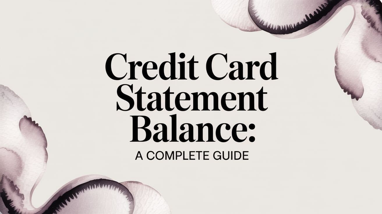 Credit Card Statement Balance: A Complete Guide
