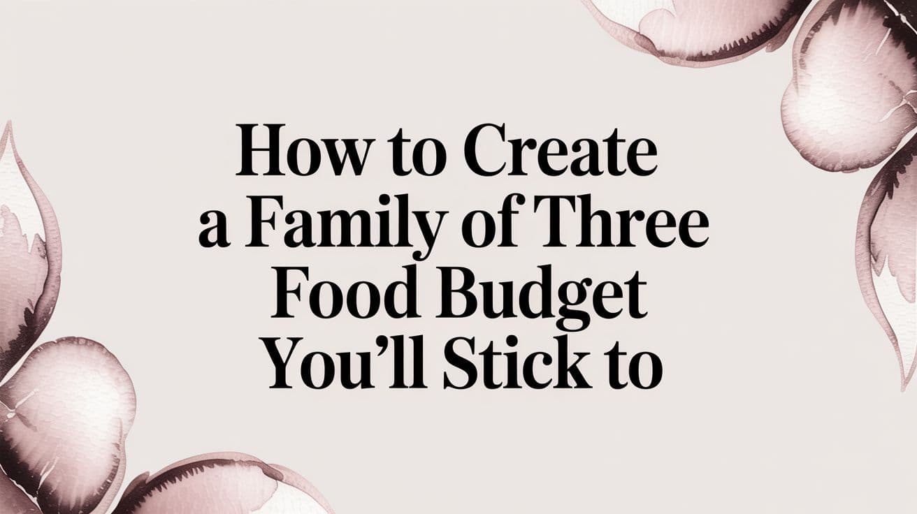 How to Create a Family of Three Food Budget You'll Stick To