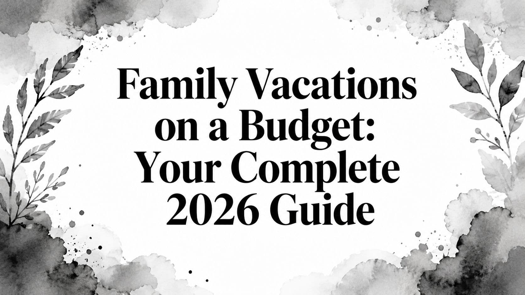 Family Vacations on a Budget: Your Complete 2026 Guide