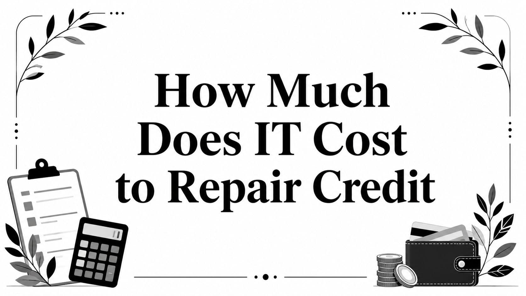 How Much Does IT Cost to Repair Credit