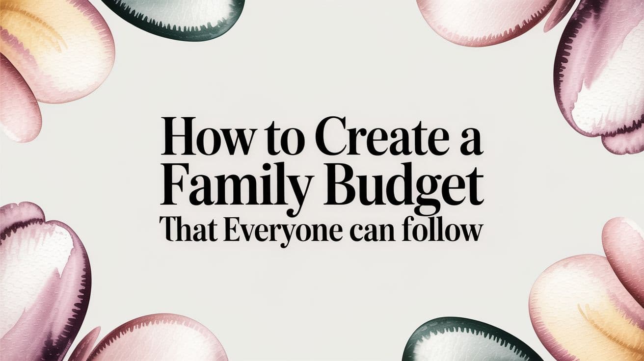 How to Create a Family Budget That Everyone Can Follow