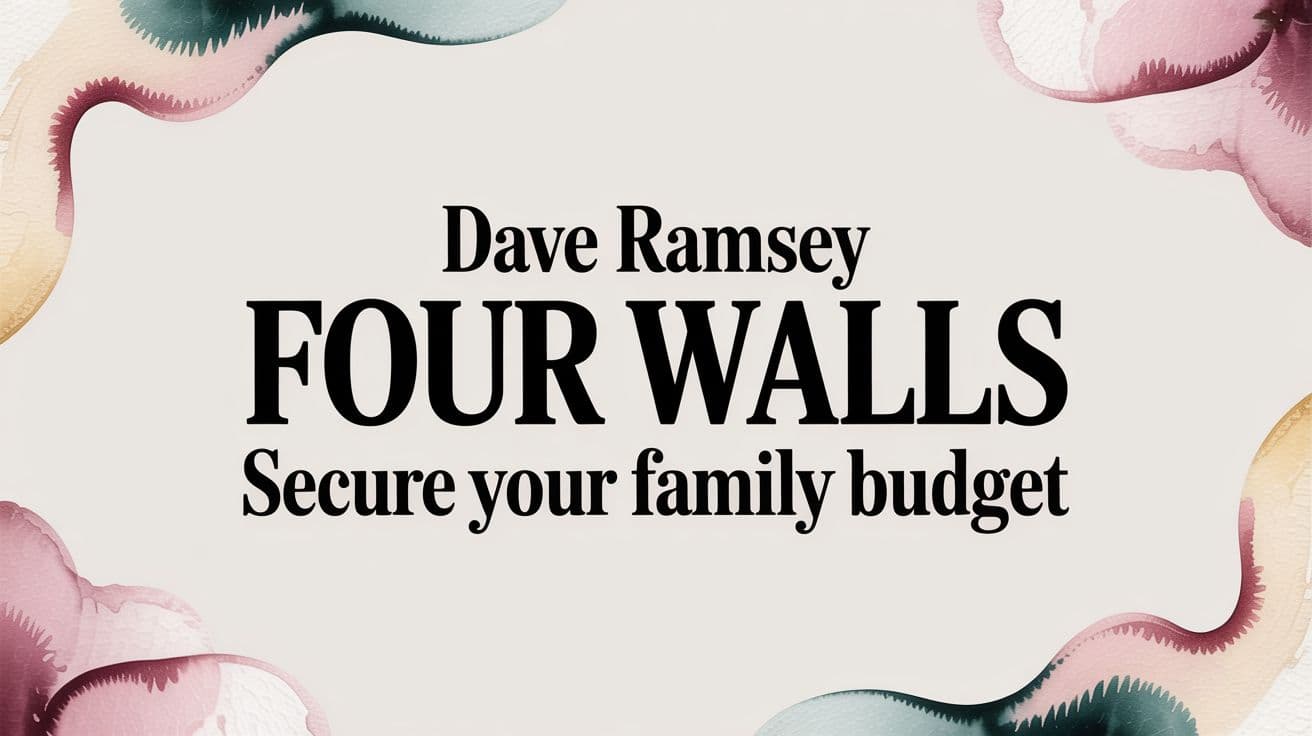 Dave Ramsey Four Walls: Secure Your Family Budget