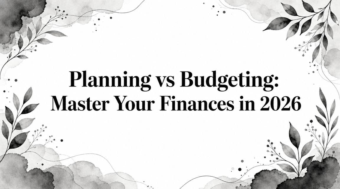 Planning vs Budgeting: Master Your Finances in 2026