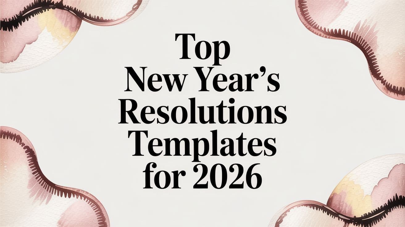 Top New Year's Resolutions Templates for 2026