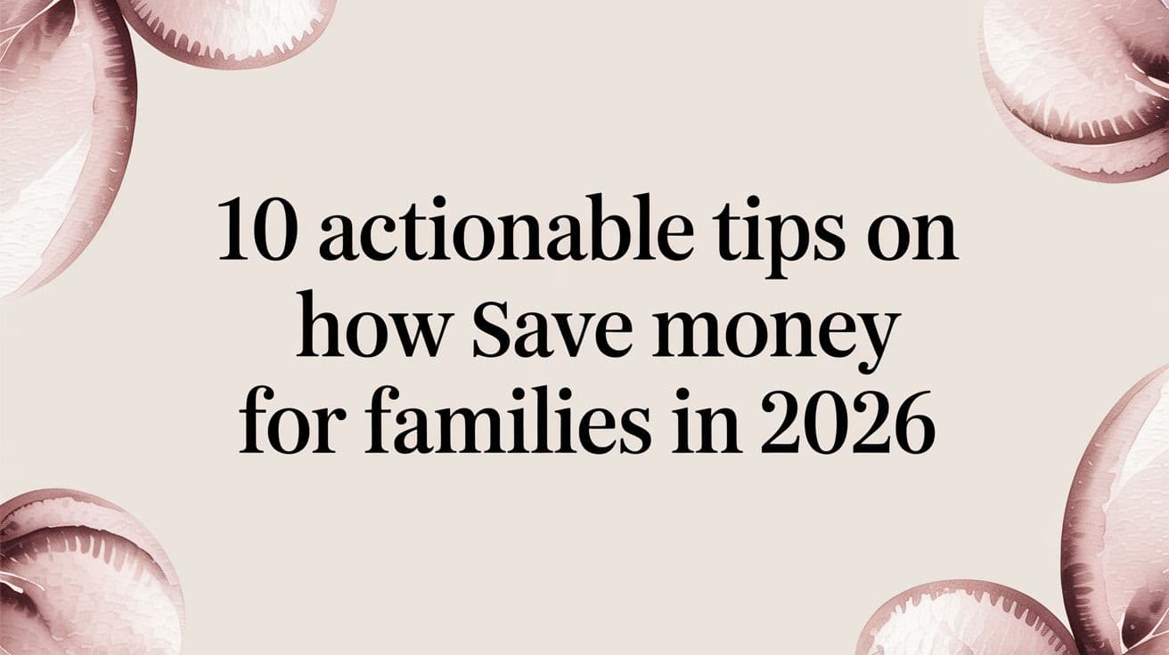 10 Actionable Tips on How Save Money for Families in 2026
